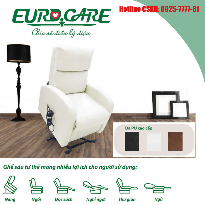 Ghế sofa nâng điện Eurocare Vesta